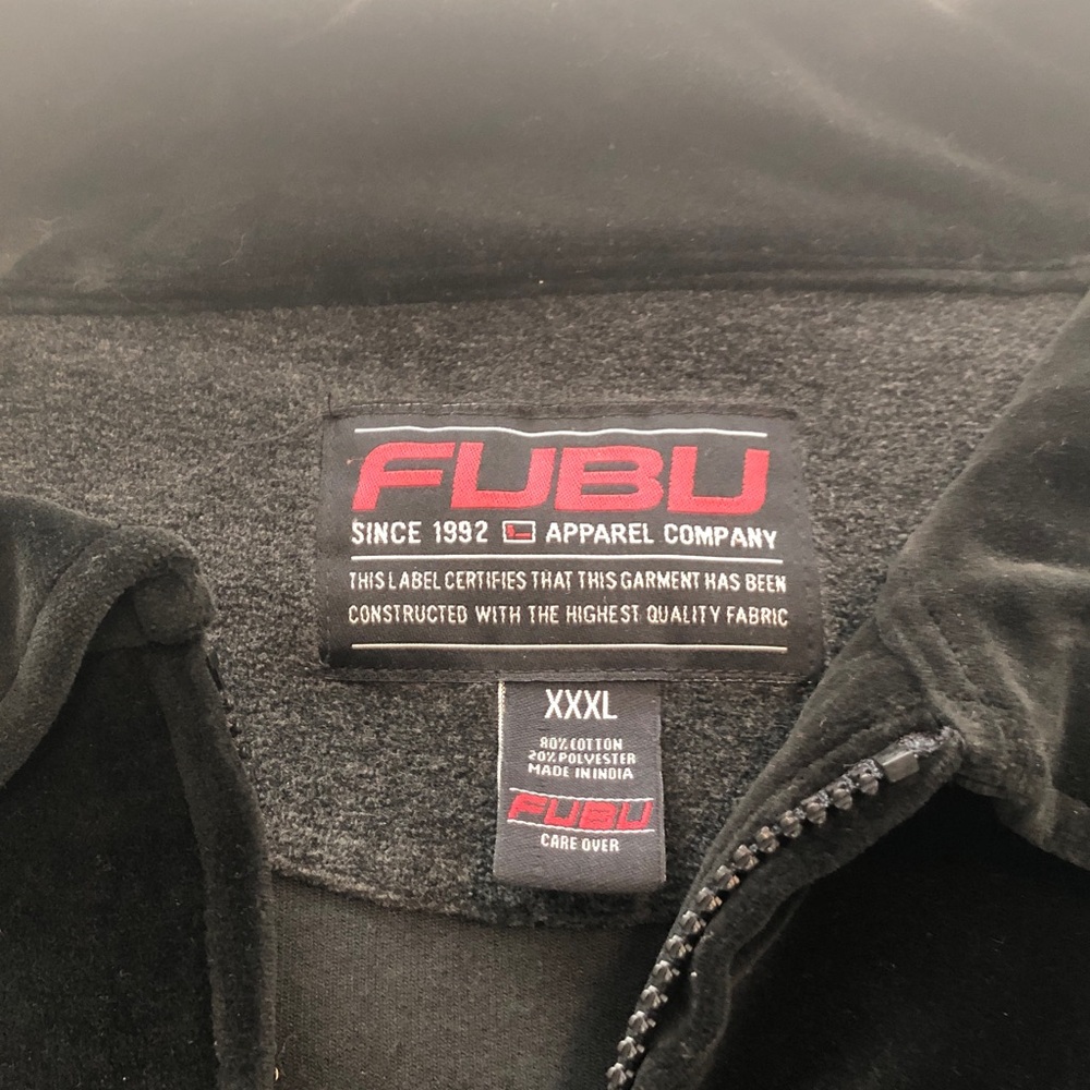 FUBU Vintage Y2K Black Velour Track Suit Men’s 3XL w Drawstring Please Read - Picture 4 of 12